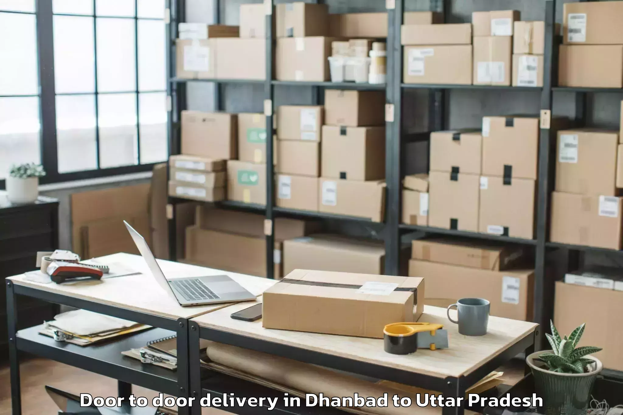 Top Dhanbad to Etmadpur Door To Door Delivery Available